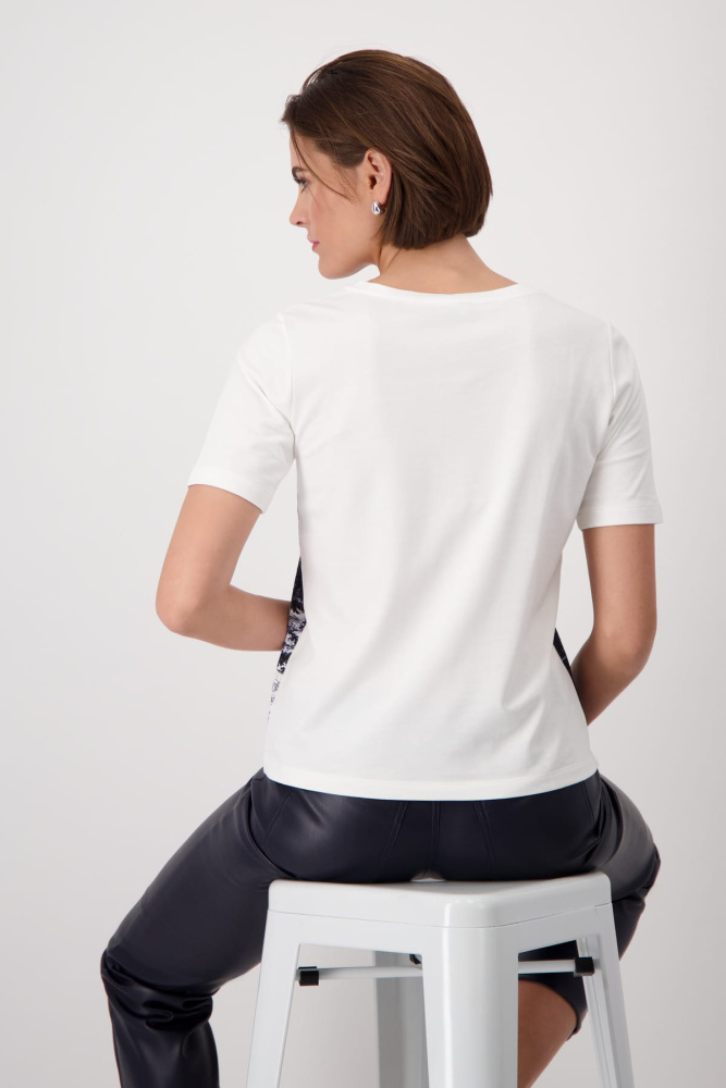 ФУТБОЛКА MONARI с прямым силуэтом и контрастным принтом